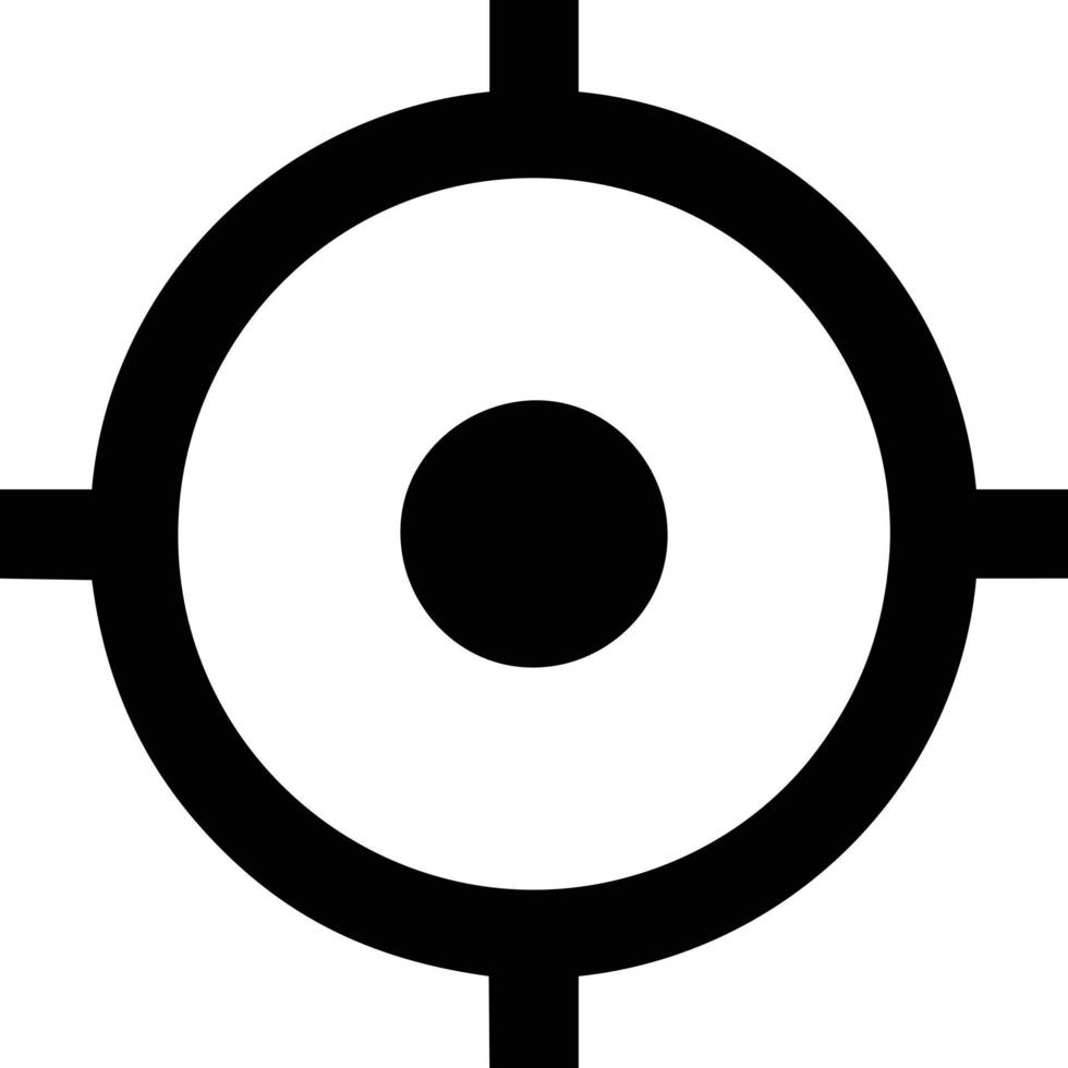 Target focus icon symbol vector image, illustration of the success goal icon concept