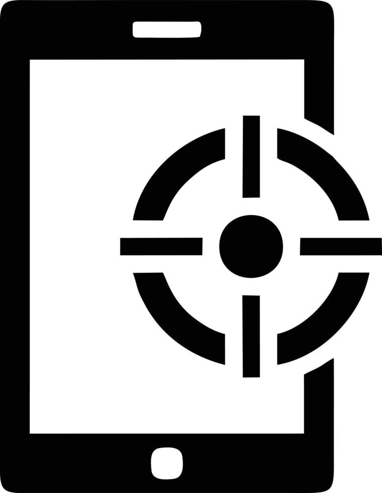 Target focus icon symbol vector image, illustration of the success goal icon concept