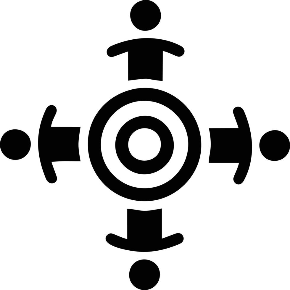 imagen vectorial del símbolo del icono de enfoque de destino, ilustración del concepto de icono de objetivo de éxito vector