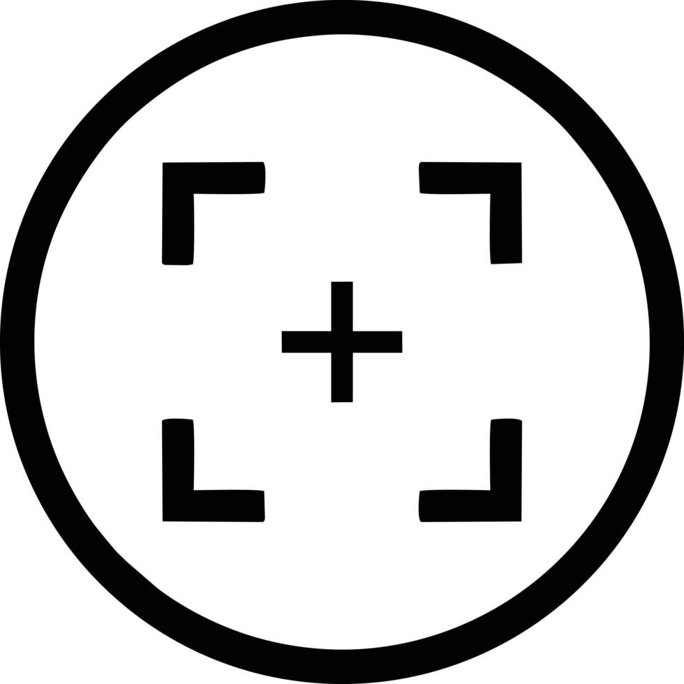 Target focus icon symbol vector image, illustration of the success goal icon concept