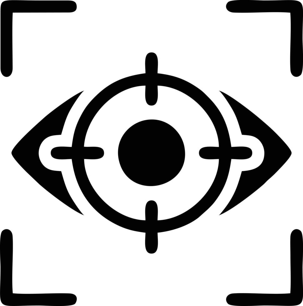 Target focus icon symbol vector image, illustration of the success goal icon concept