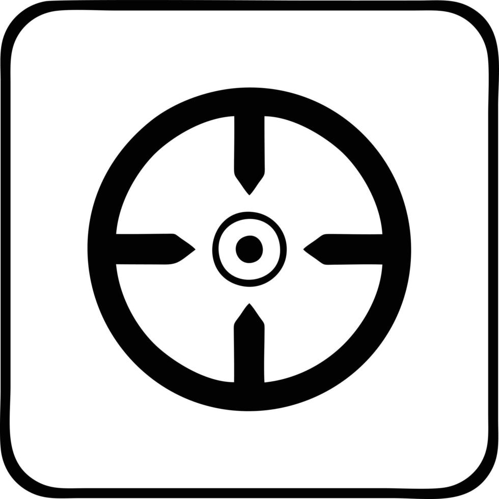 Target focus icon symbol vector image, illustration of the success goal icon concept