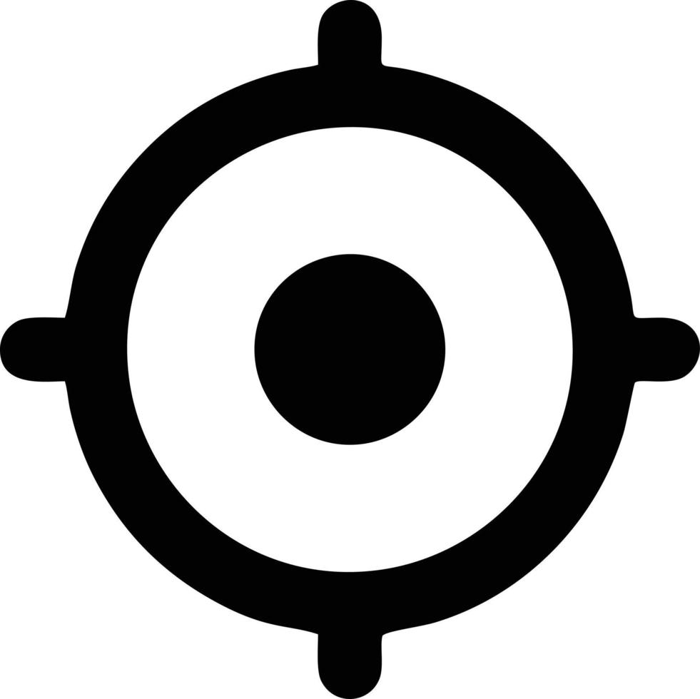 Target focus icon symbol vector image, illustration of the success goal icon concept