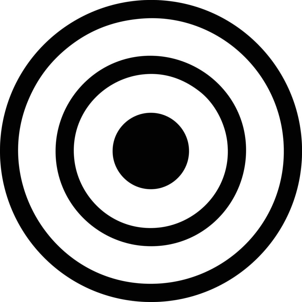 Target focus icon symbol vector image, illustration of the success goal icon concept