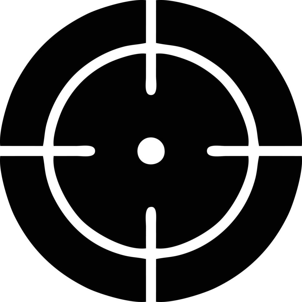 Target focus icon symbol vector image, illustration of the success goal icon concept