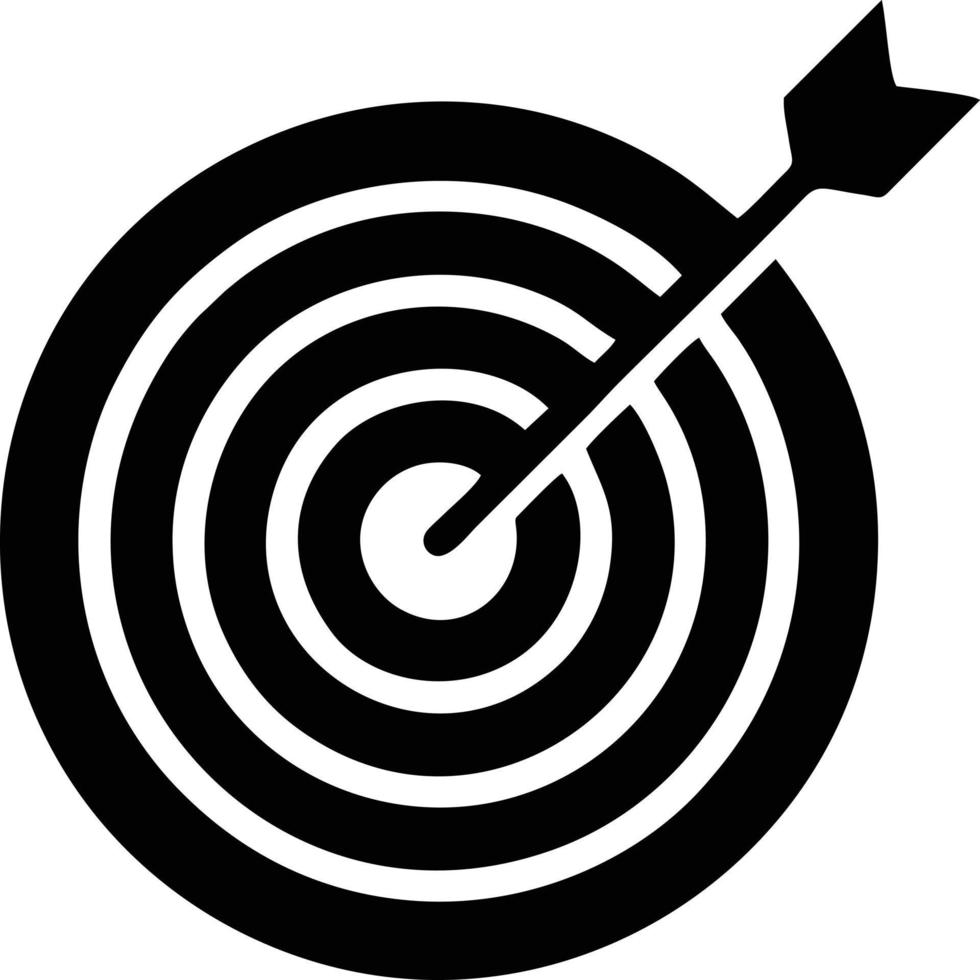 Target focus icon symbol vector image, illustration of the success goal icon concept