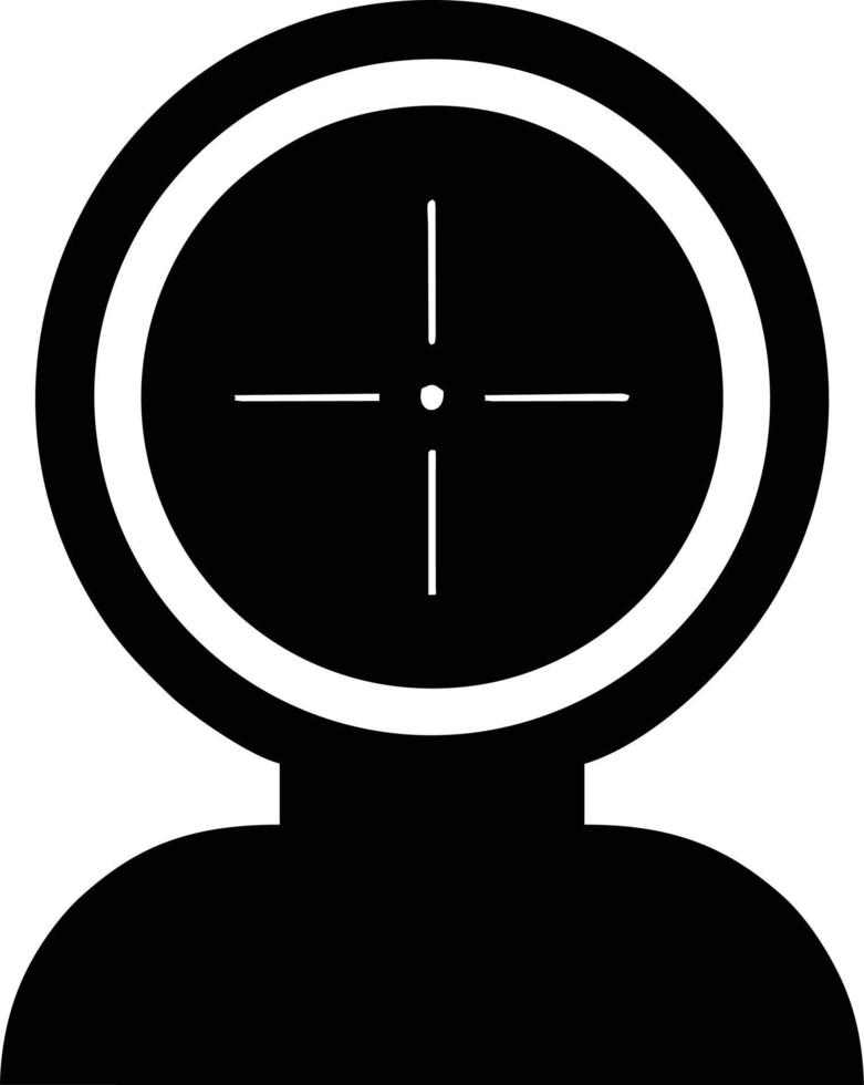 Target focus icon symbol vector image, illustration of the success goal icon concept