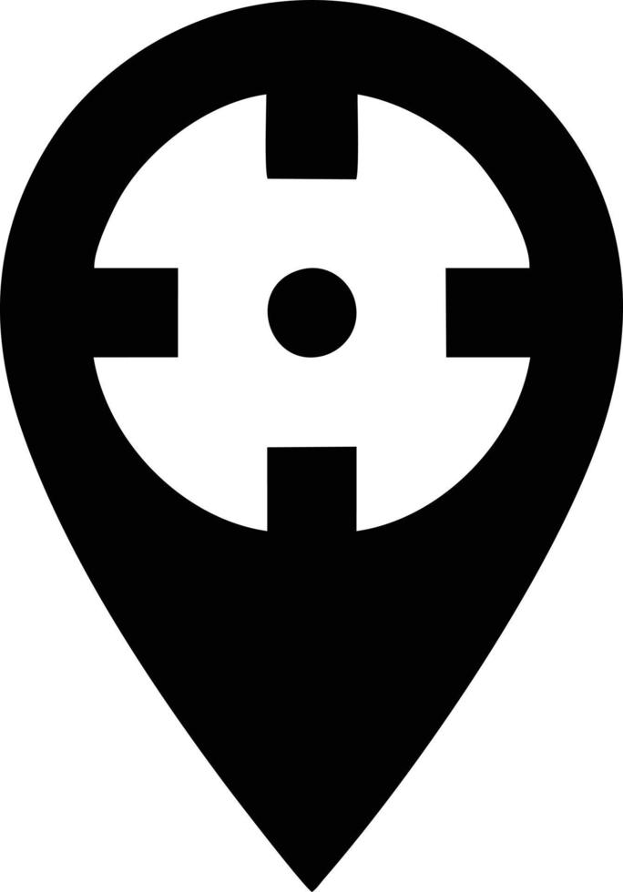 Target focus icon symbol vector image, illustration of the success goal icon concept