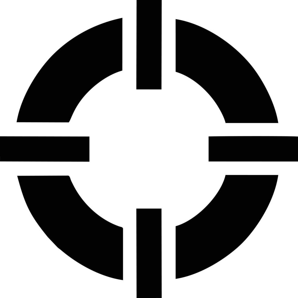 Target focus icon symbol vector image, illustration of the success goal icon concept