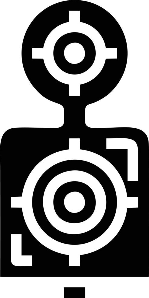 Target focus icon symbol vector image, illustration of the success goal icon concept