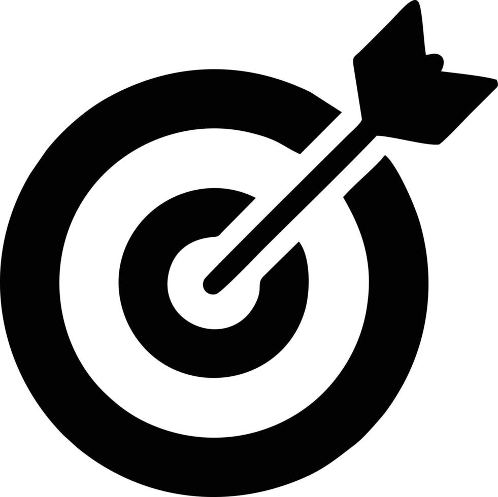 Target focus icon symbol vector image, illustration of the success goal icon concept