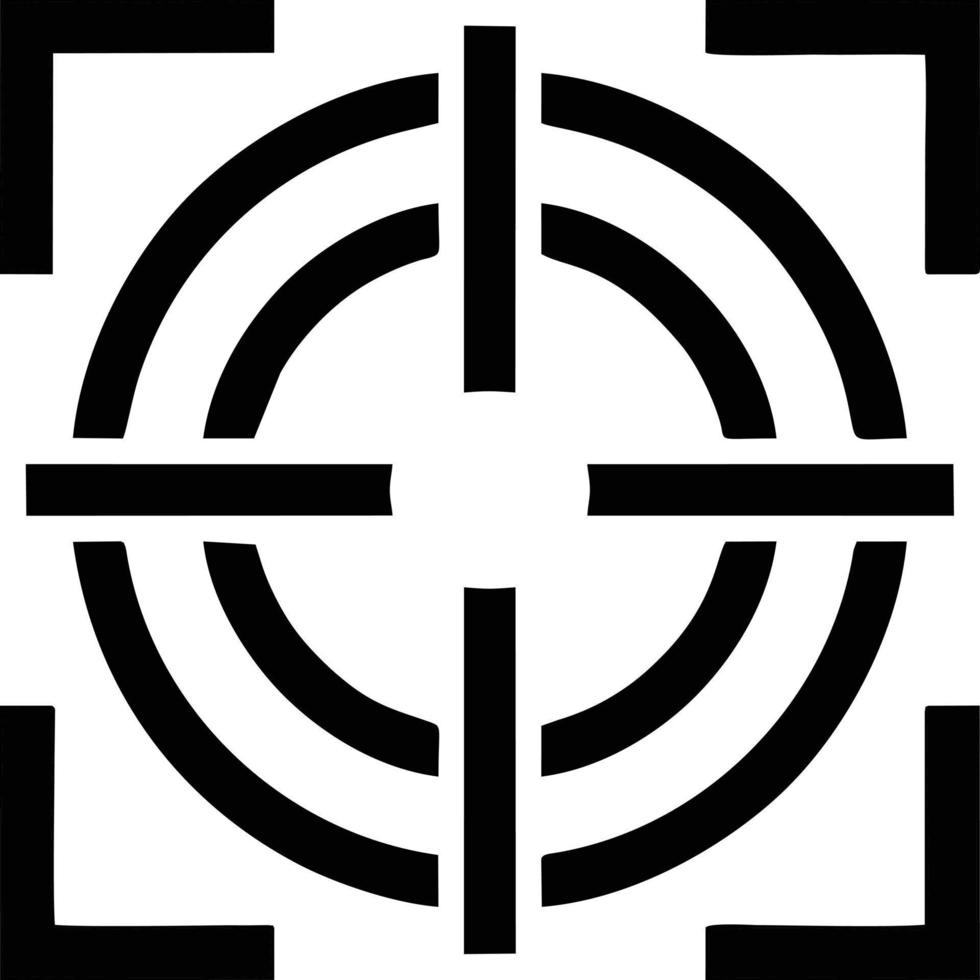 Target focus icon symbol vector image, illustration of the success goal icon concept