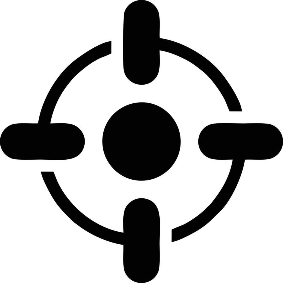 Target focus icon symbol vector image, illustration of the success goal icon concept