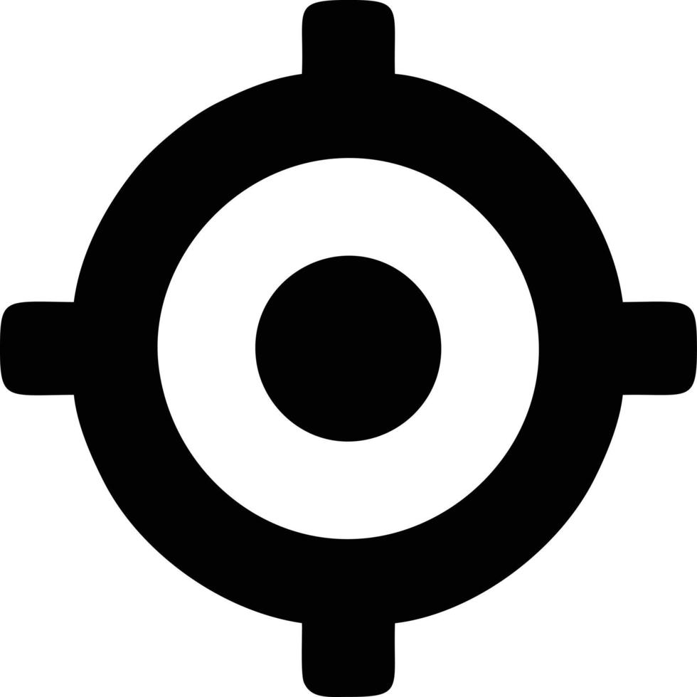 Target focus icon symbol vector image, illustration of the success goal icon concept