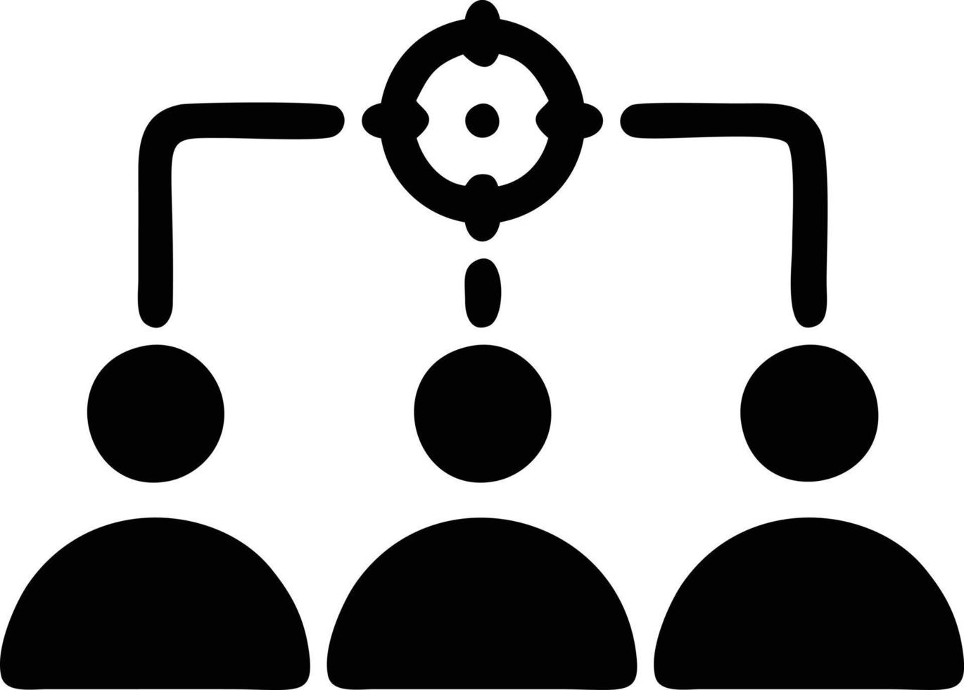 Target focus icon symbol vector image, illustration of the success goal icon concept
