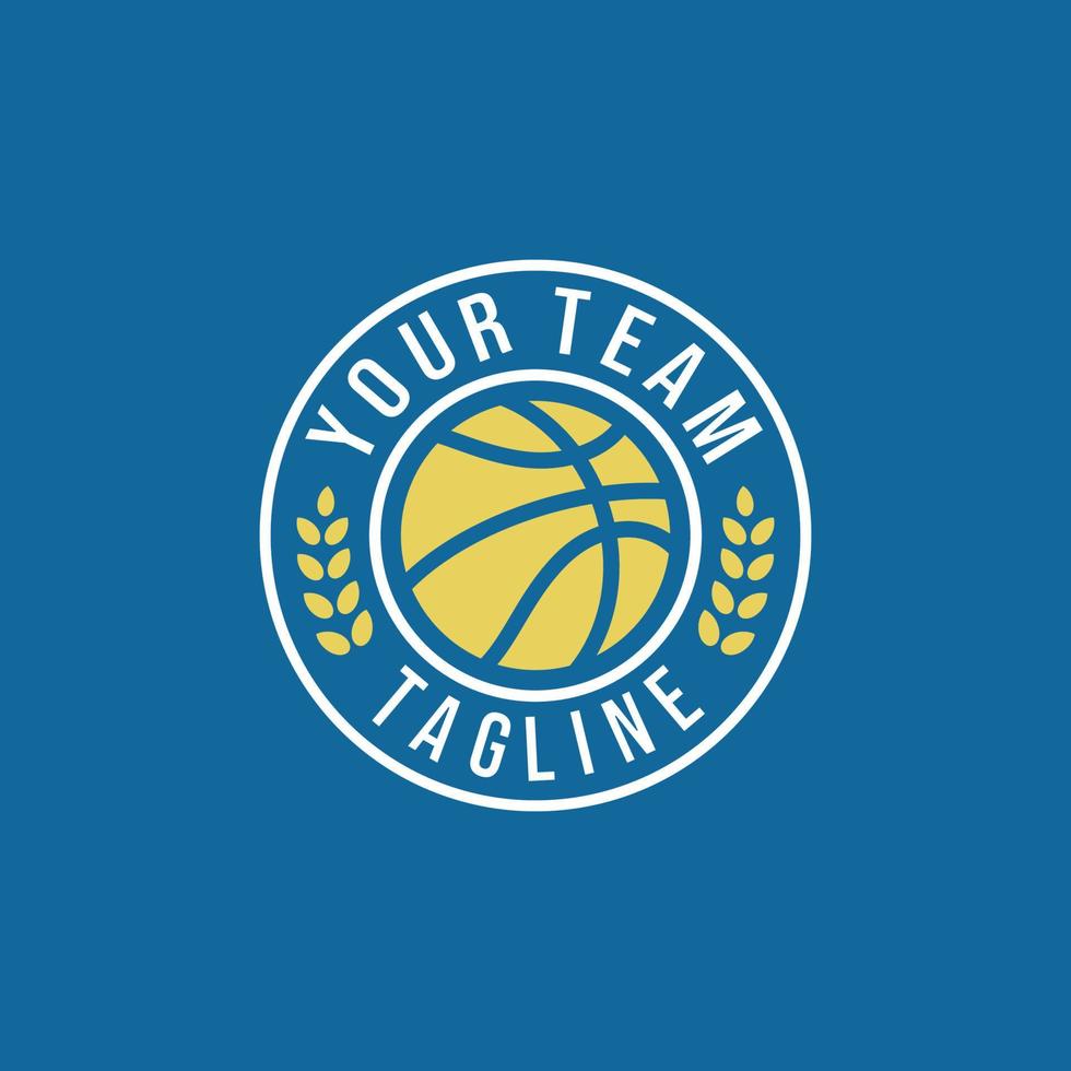 Basketball team emblem logo design vector illustration