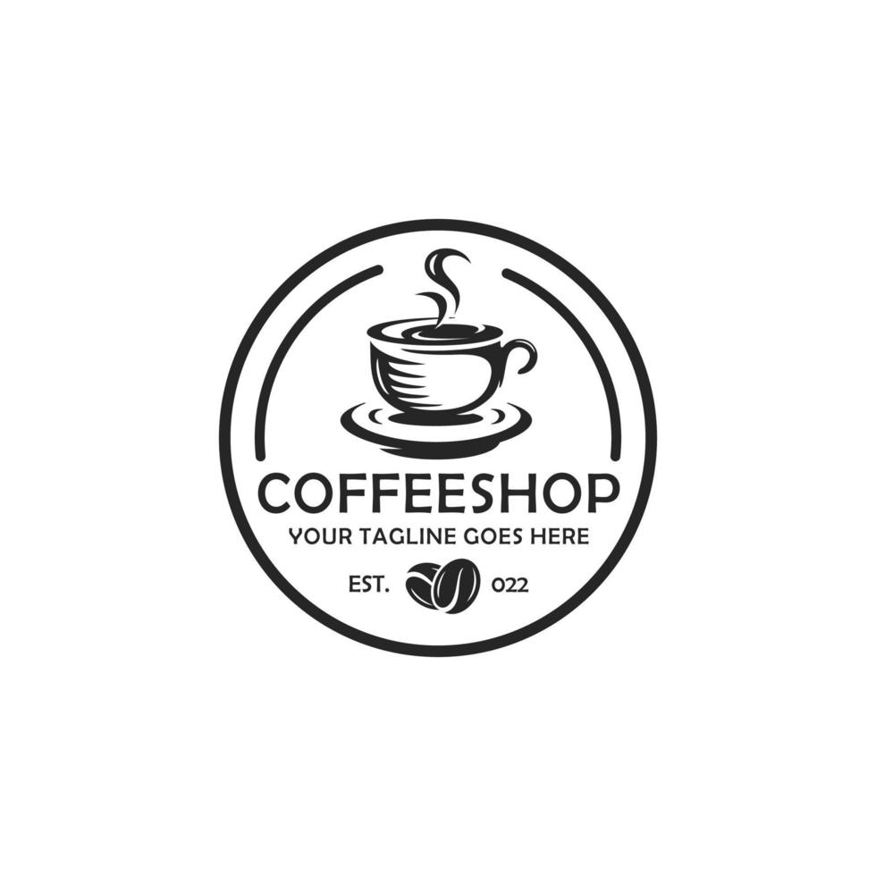 vector de diseño de logotipo de cafetería