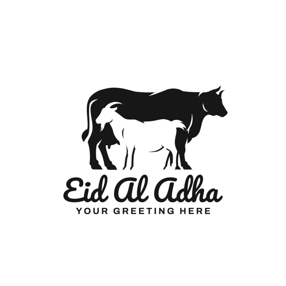 Eid al adha logo design vector