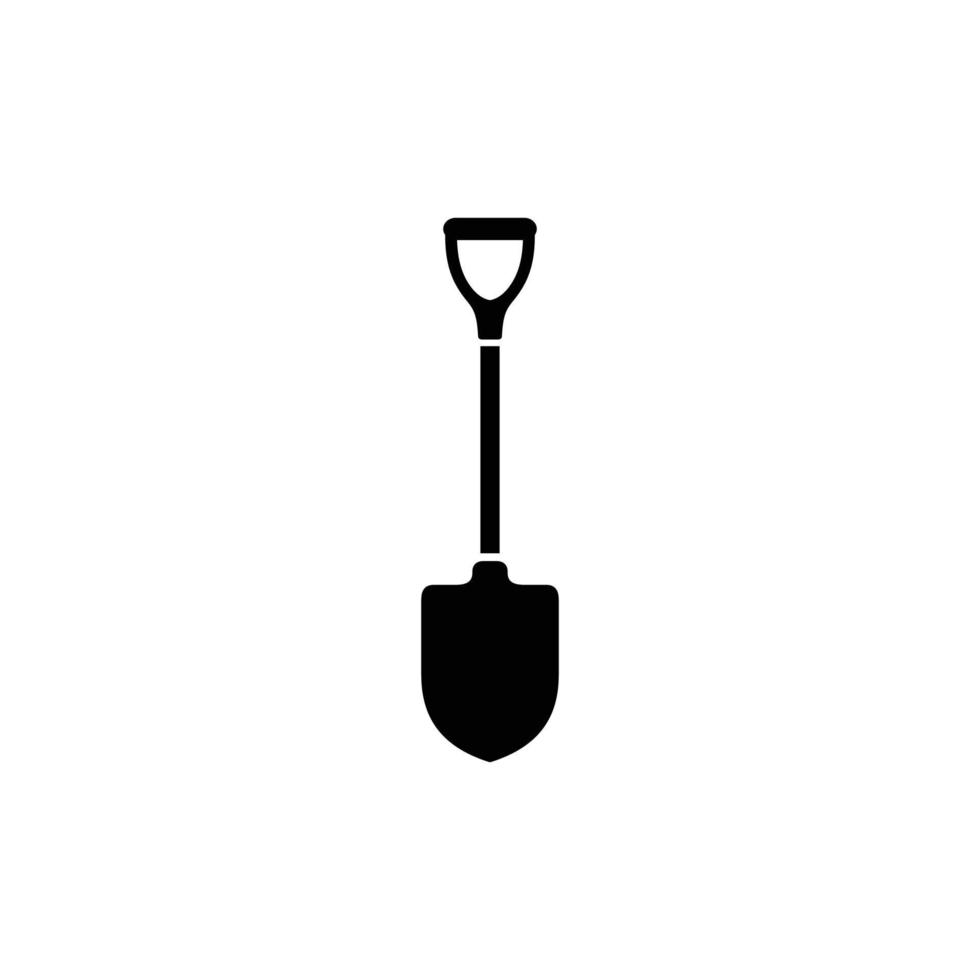 Shovel simple flat icon vector