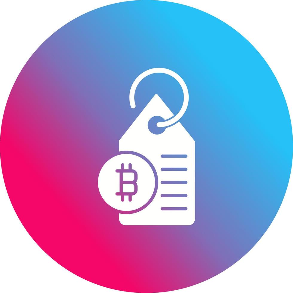 Bitcoin Label Tag Vector Icon