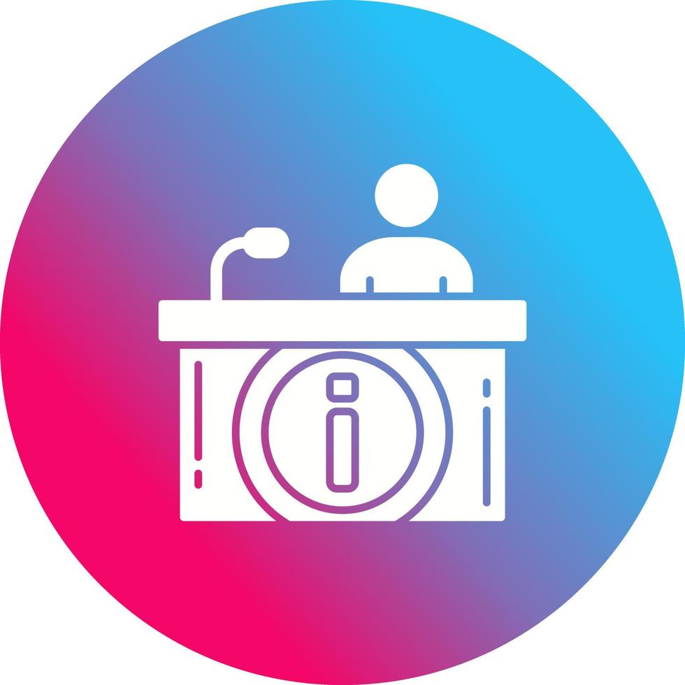 Information Desk Vector Icon