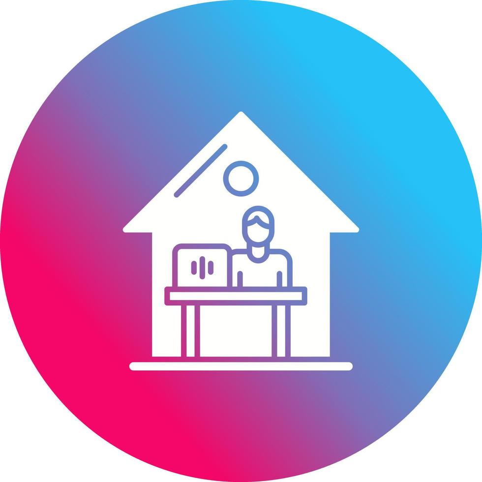 Work At Home Vector Icon