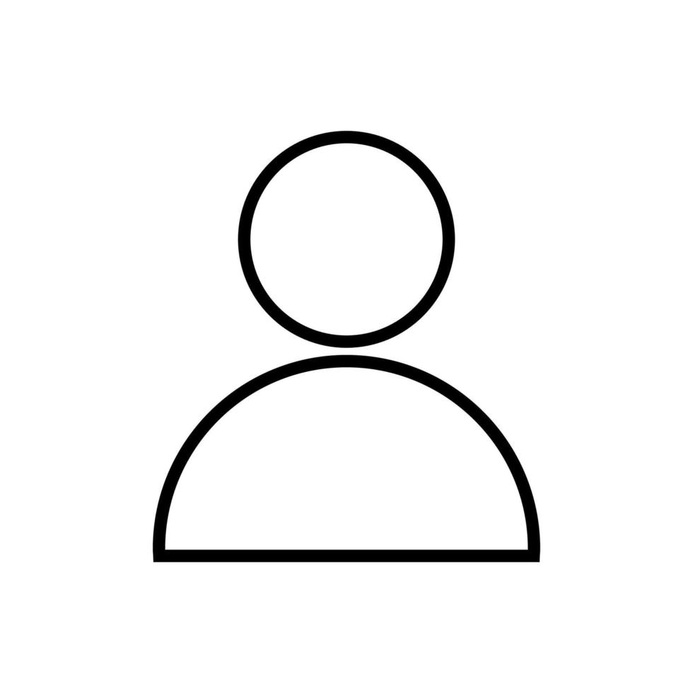 User Isolated Line Icon. Perfect for UI, apps, web sites, stores, advertisements, infographics. Perfect for UI, apps, sites, stores, adverts. Editable stroke, drawn with black thin line vector