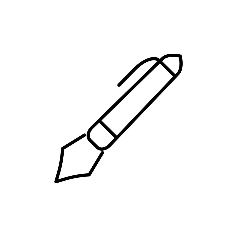 Pen Lib line Icon. Perfect for stores, internet shops, UI, design, articles, books vector