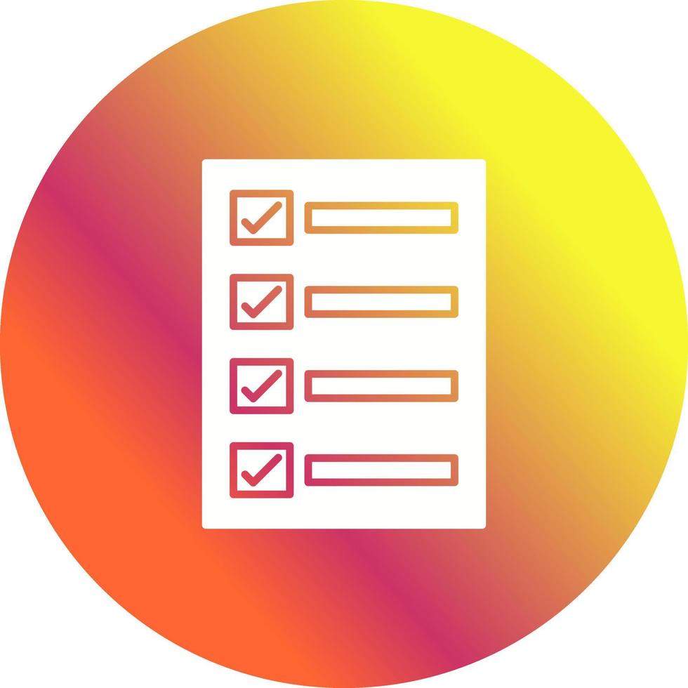 Filling Ballot Paper Vector Icon