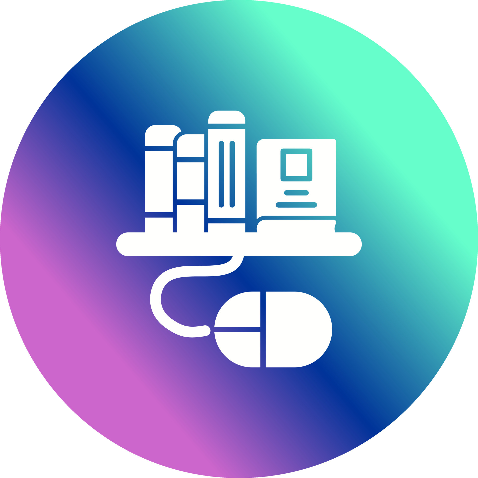 Digital Library Vector Icon 19010486 Vector Art at Vecteezy