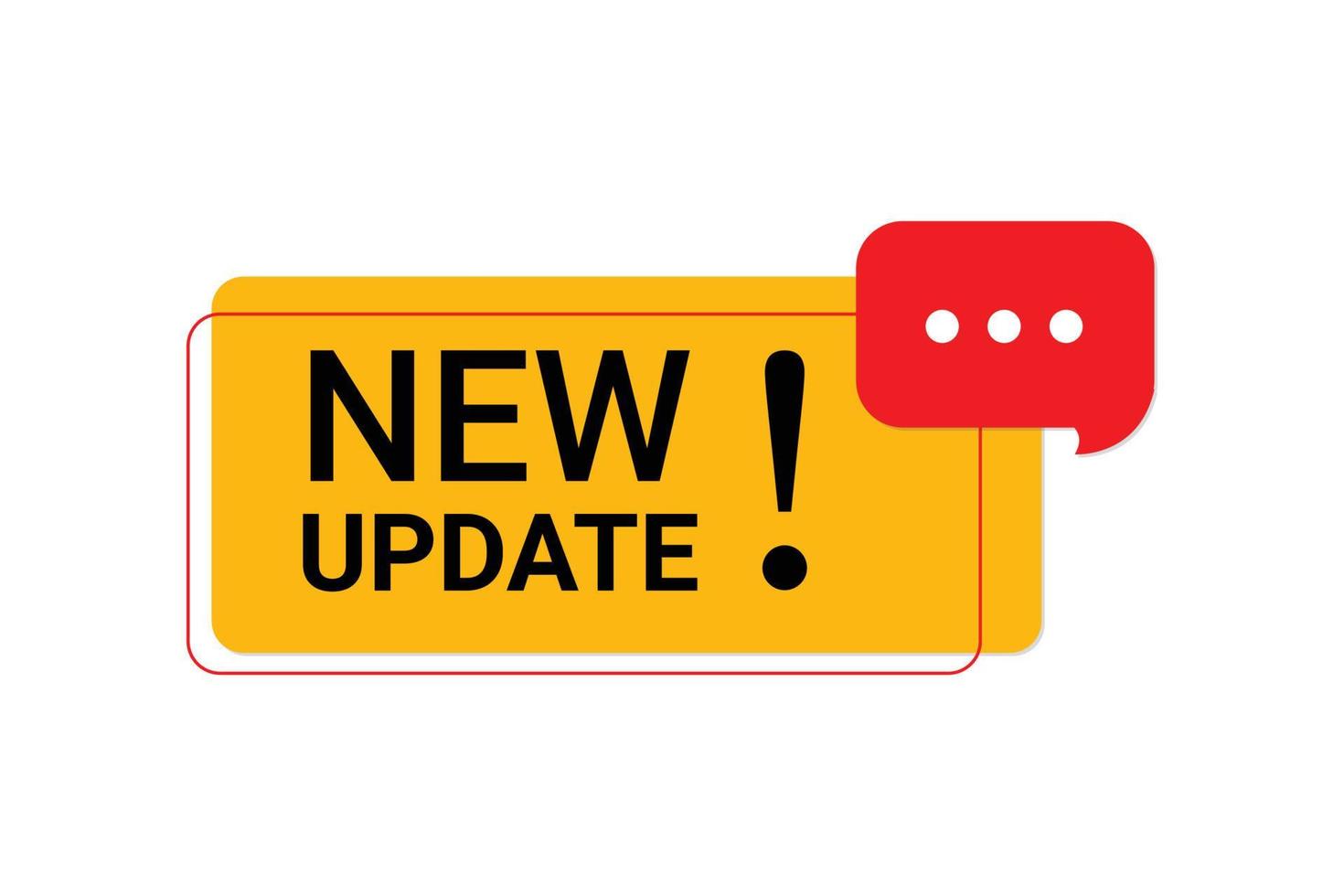 New update label design vector