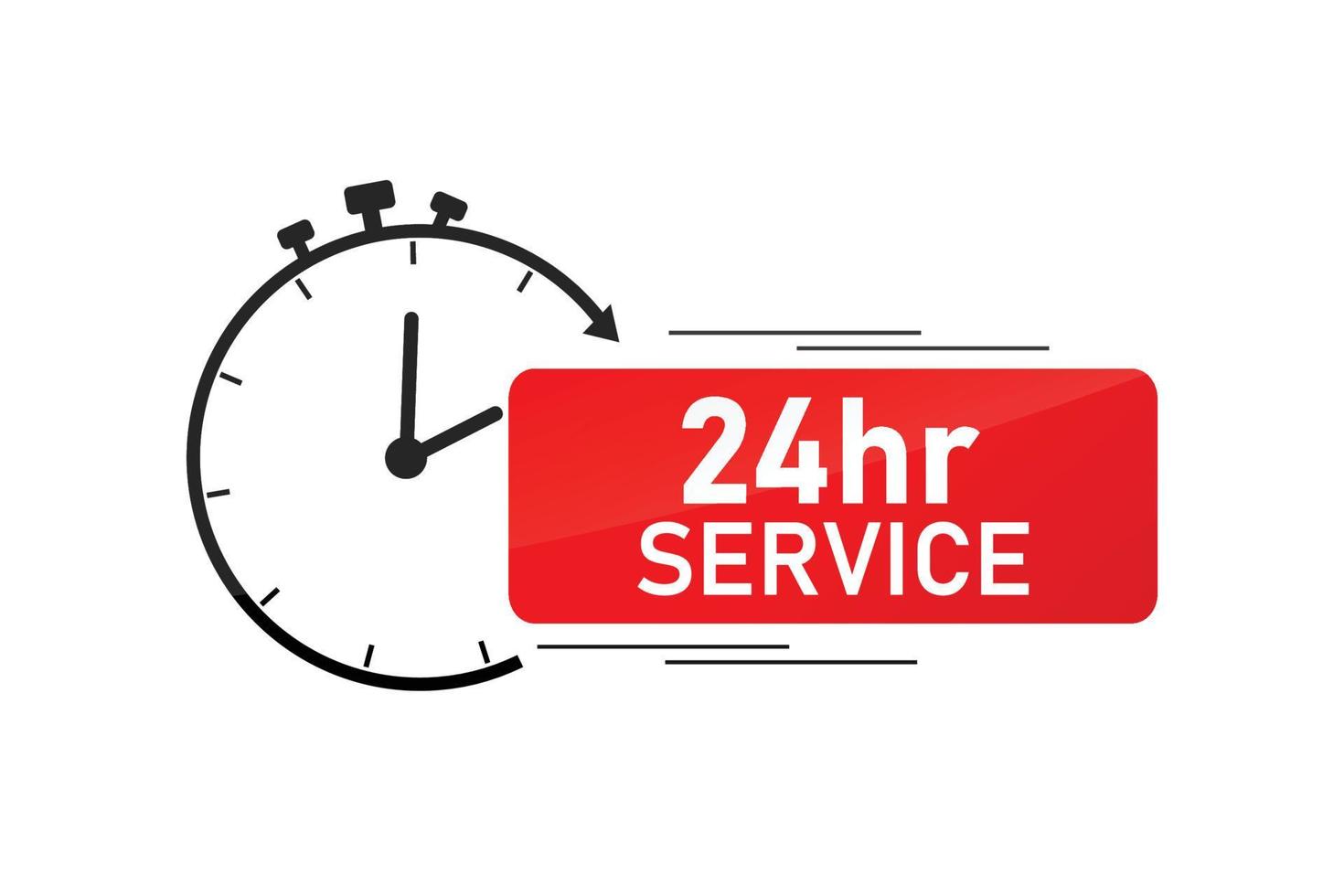 24 Hour service creative element design . vector