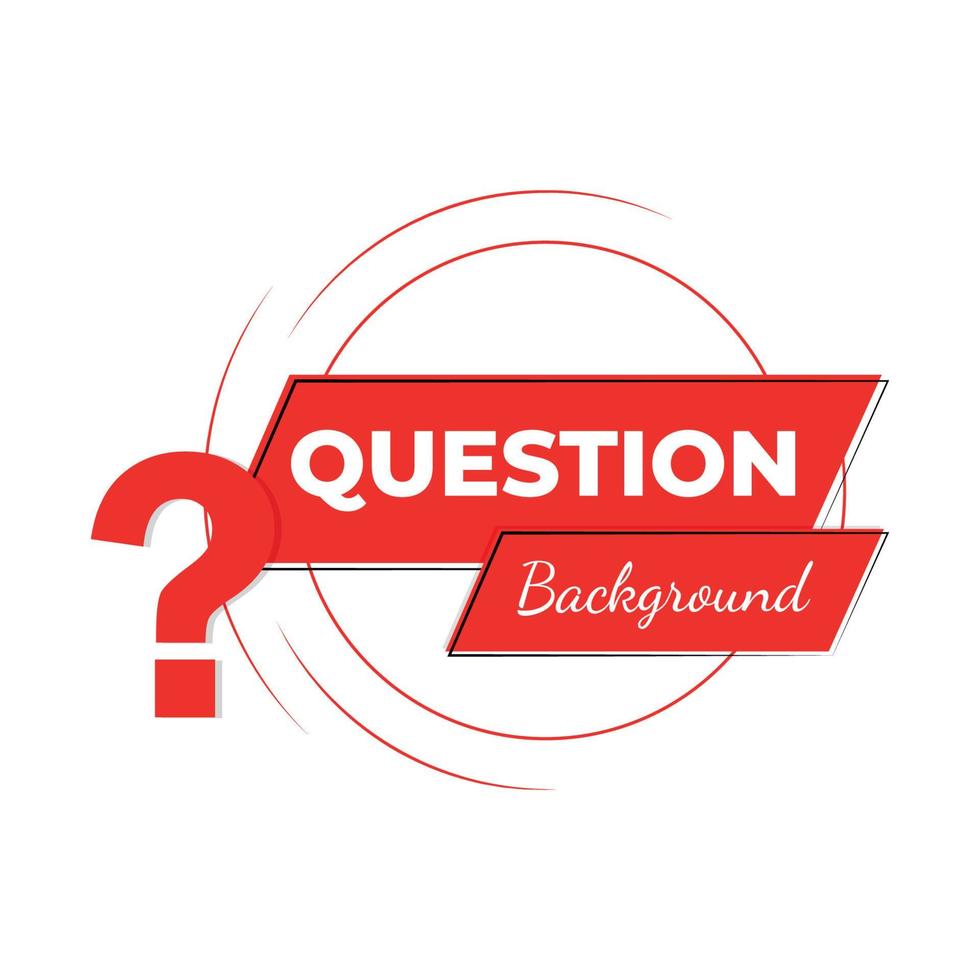 Help and support question mark vector in red color