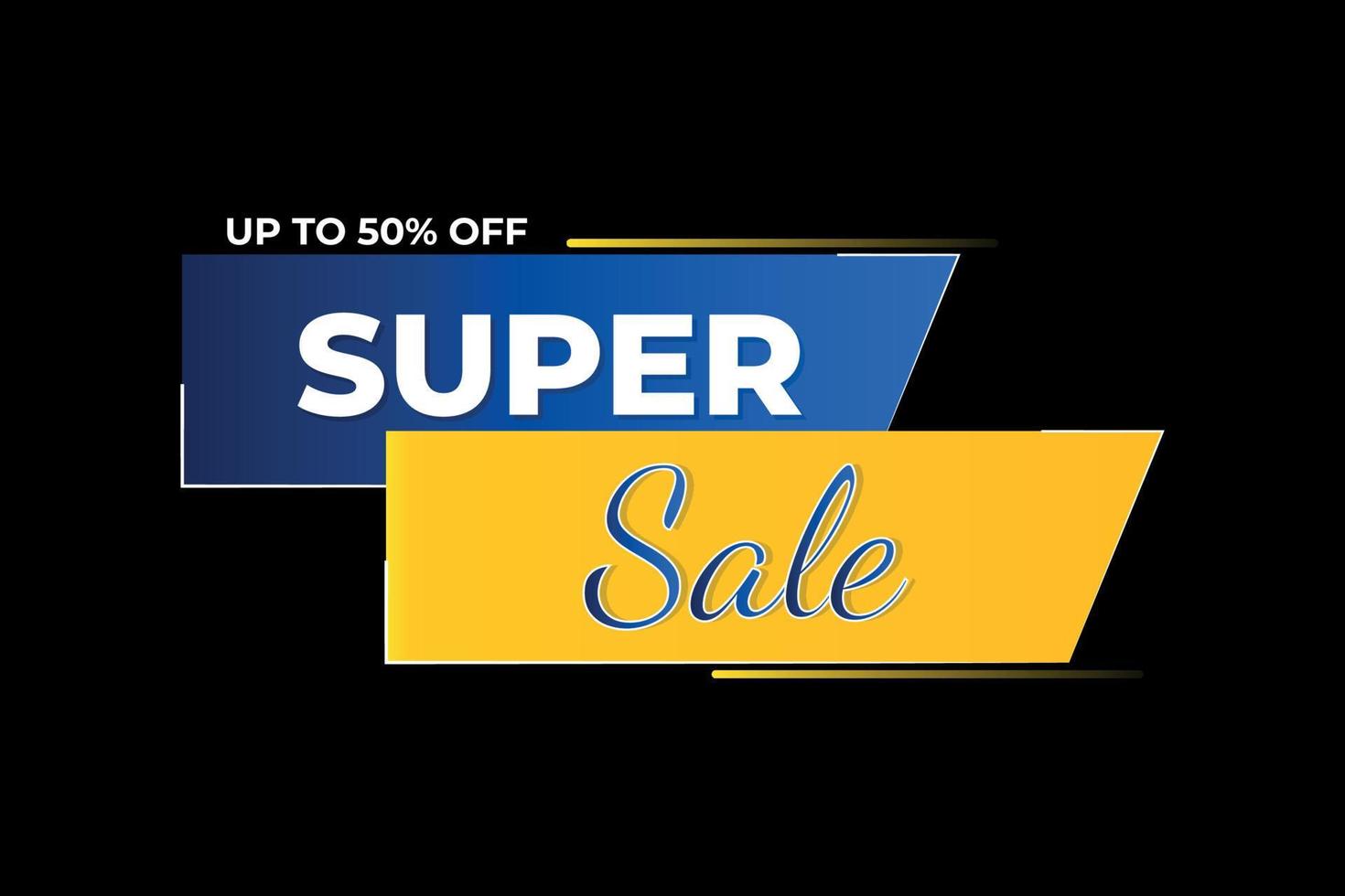 Super sale banner For Website. vector