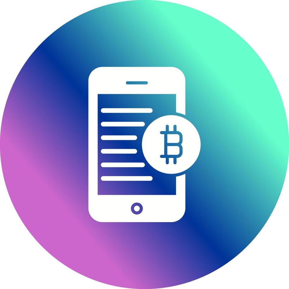 Bitcoin Mobile Vector Icon