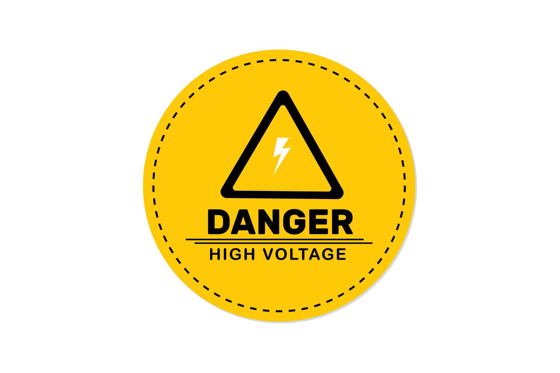 Danger hign voltage sign element design. 19010692 Vector Art at Vecteezy