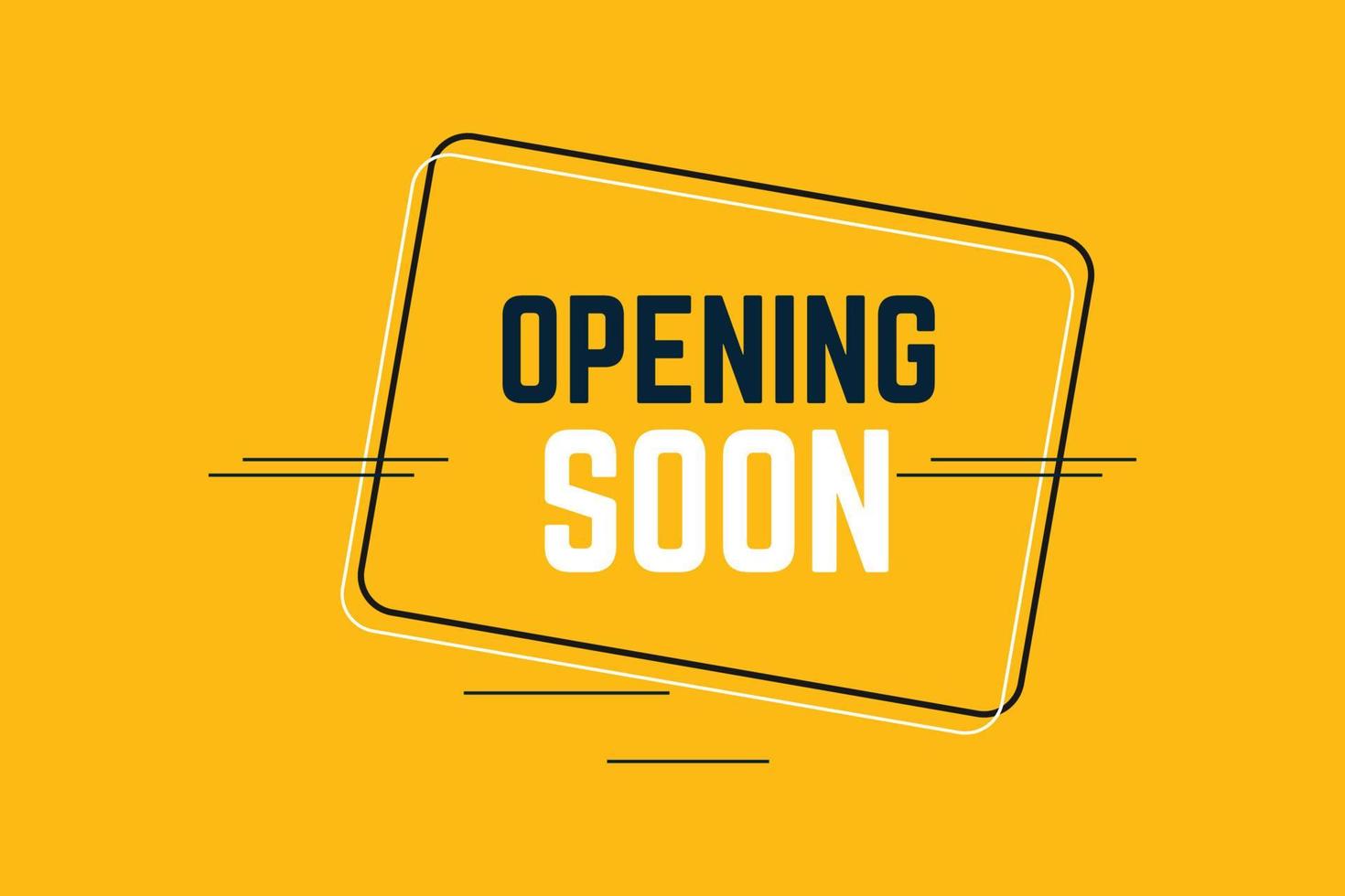 Opening soon flat vector banner design.
