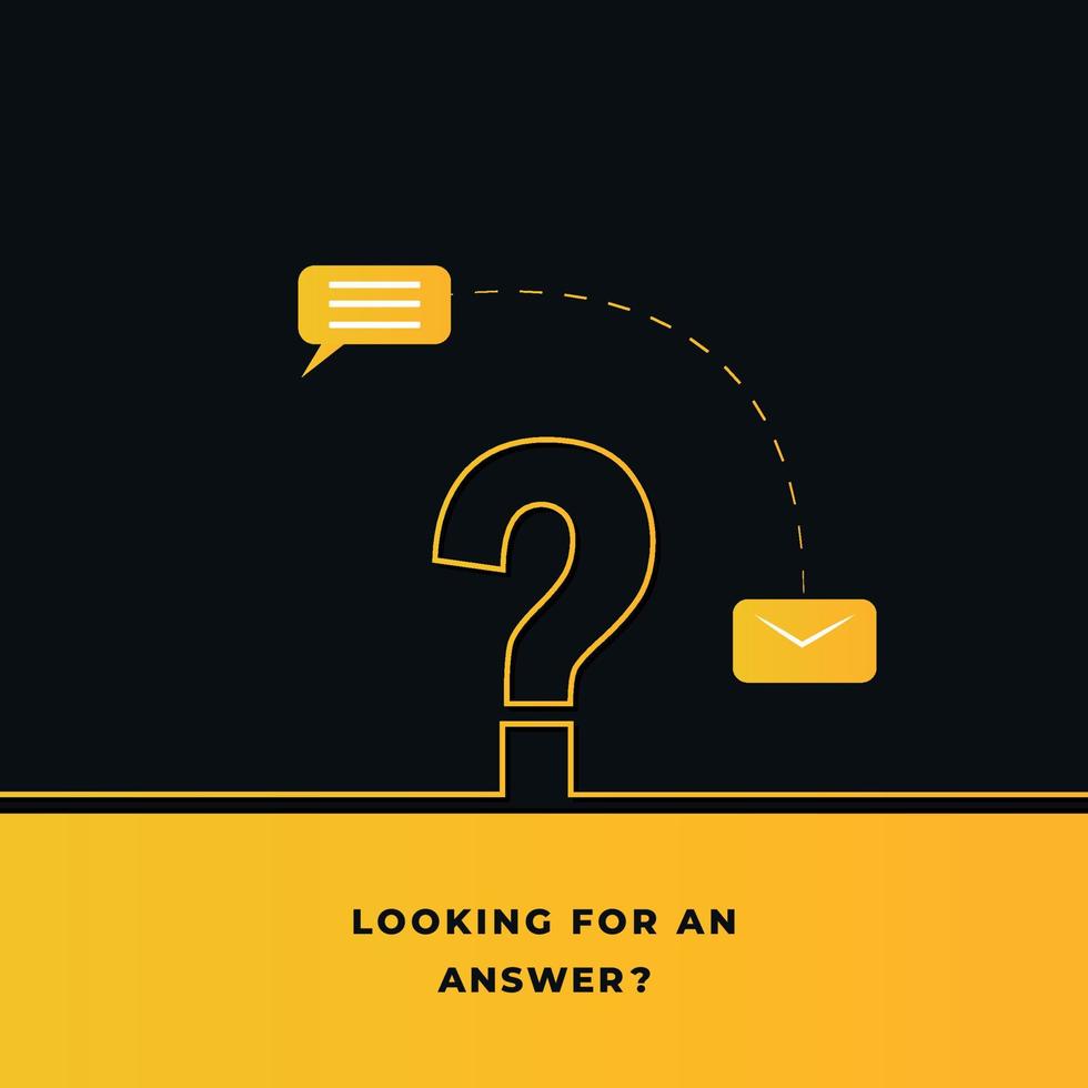 Looking for an answer vector illustration