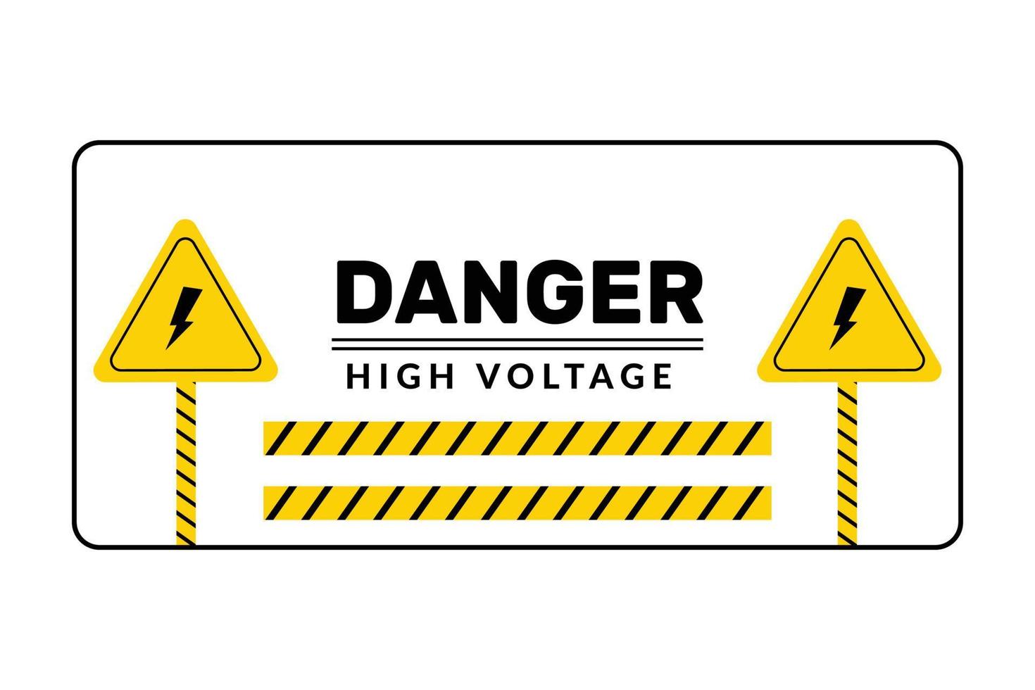 Danger high voltage sign background design. vector