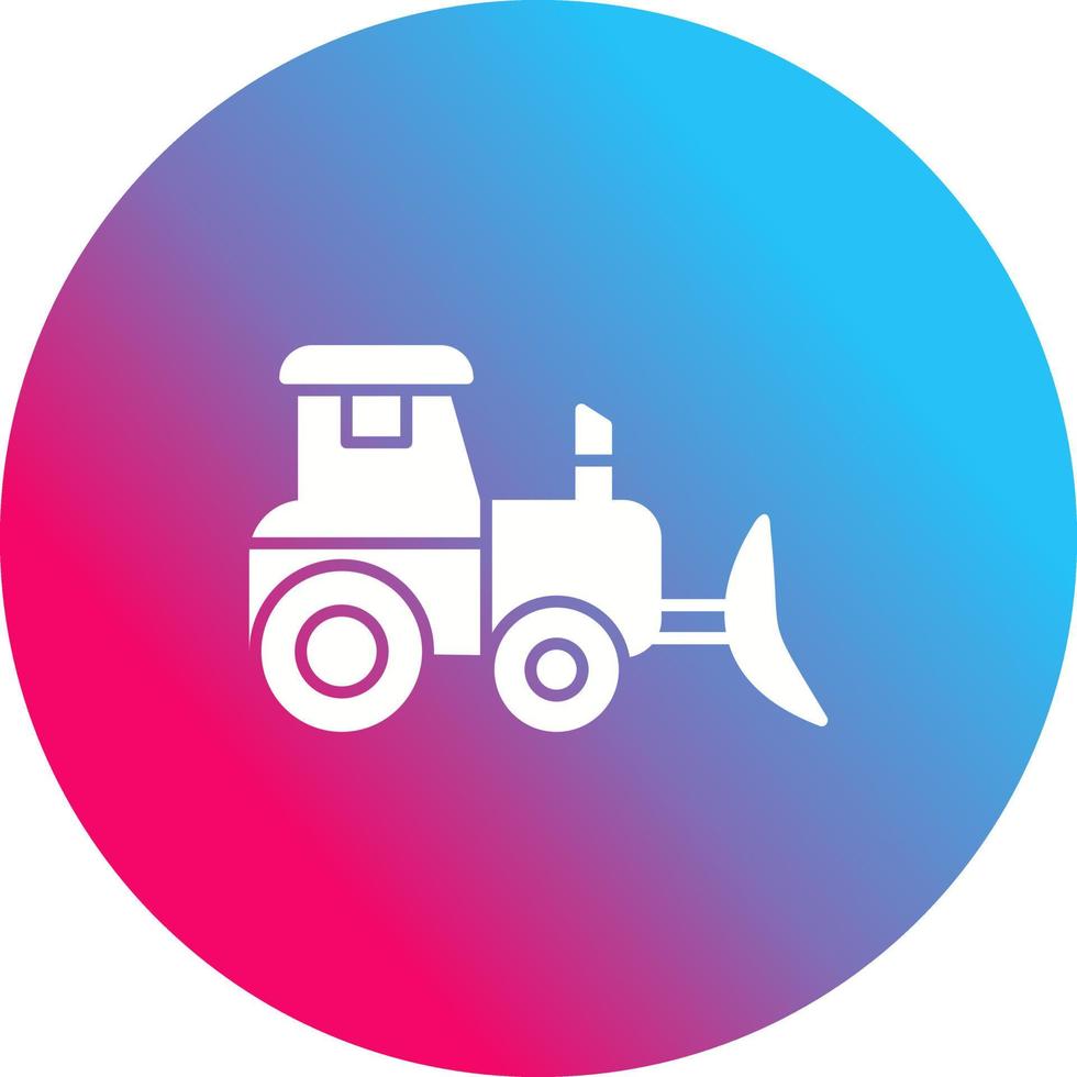 Industrial Tractor Vector Icon