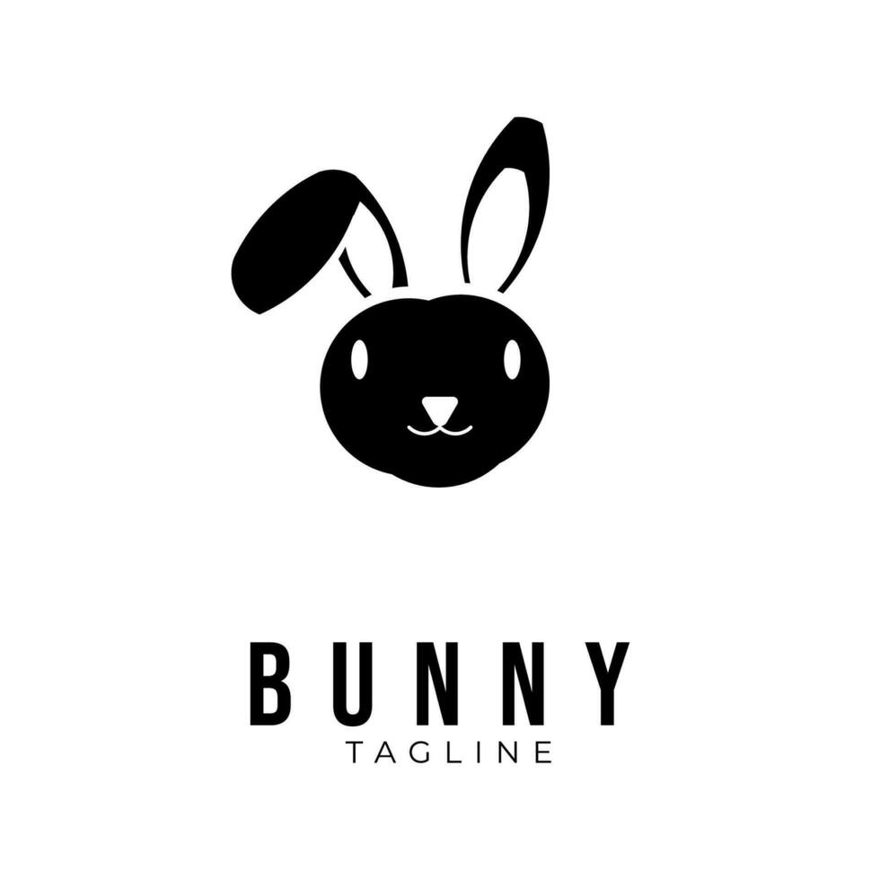 Logo design template, with bunny icon vector