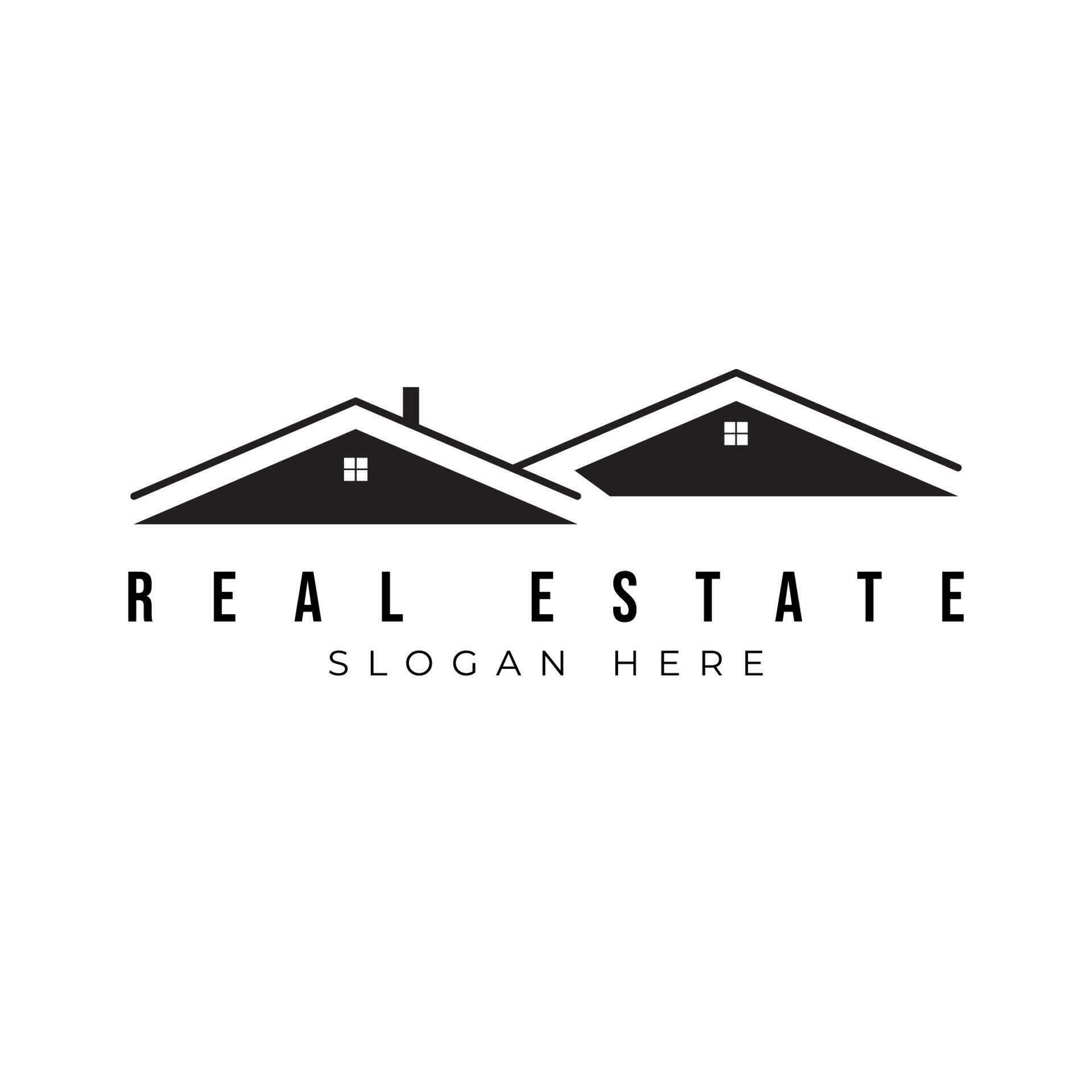 Simple real estate logo design 19010963 Vector Art at Vecteezy