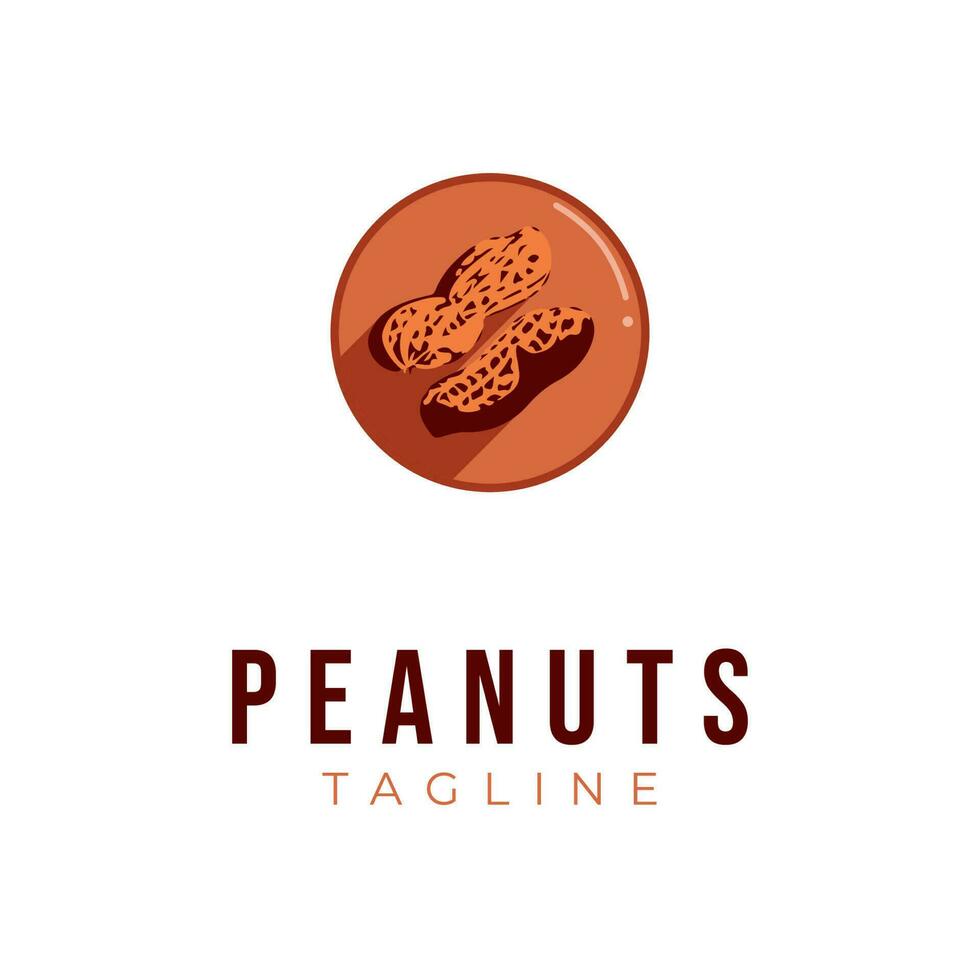 Peanut logo design with modern style vector