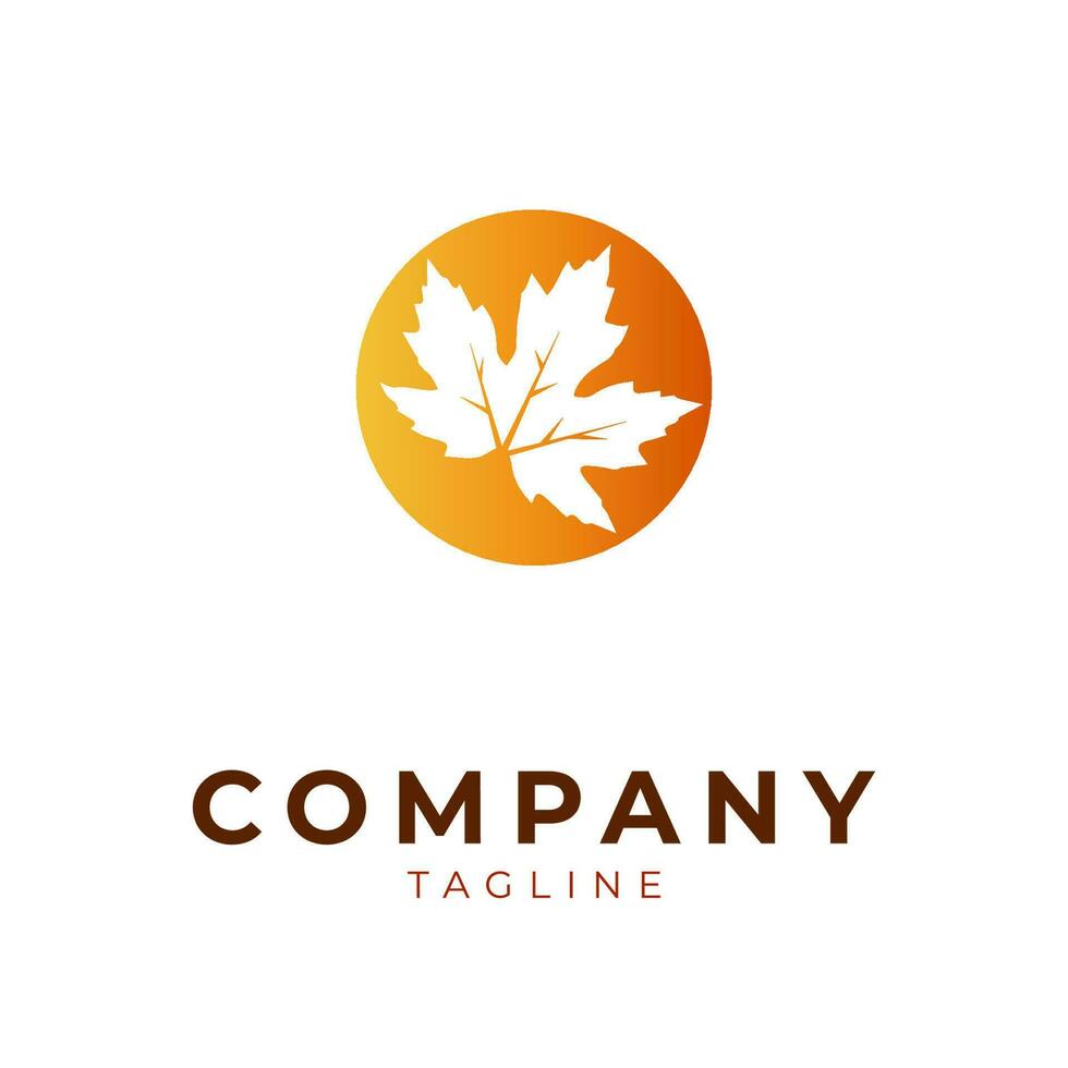 maple leaf design logo design template vector