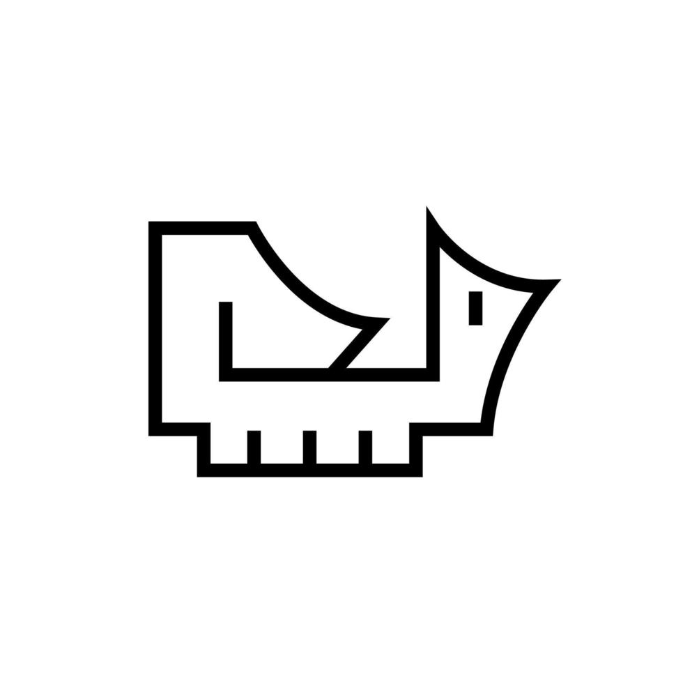 Squirrel icon in line art style for printing and design. Vector illustration.