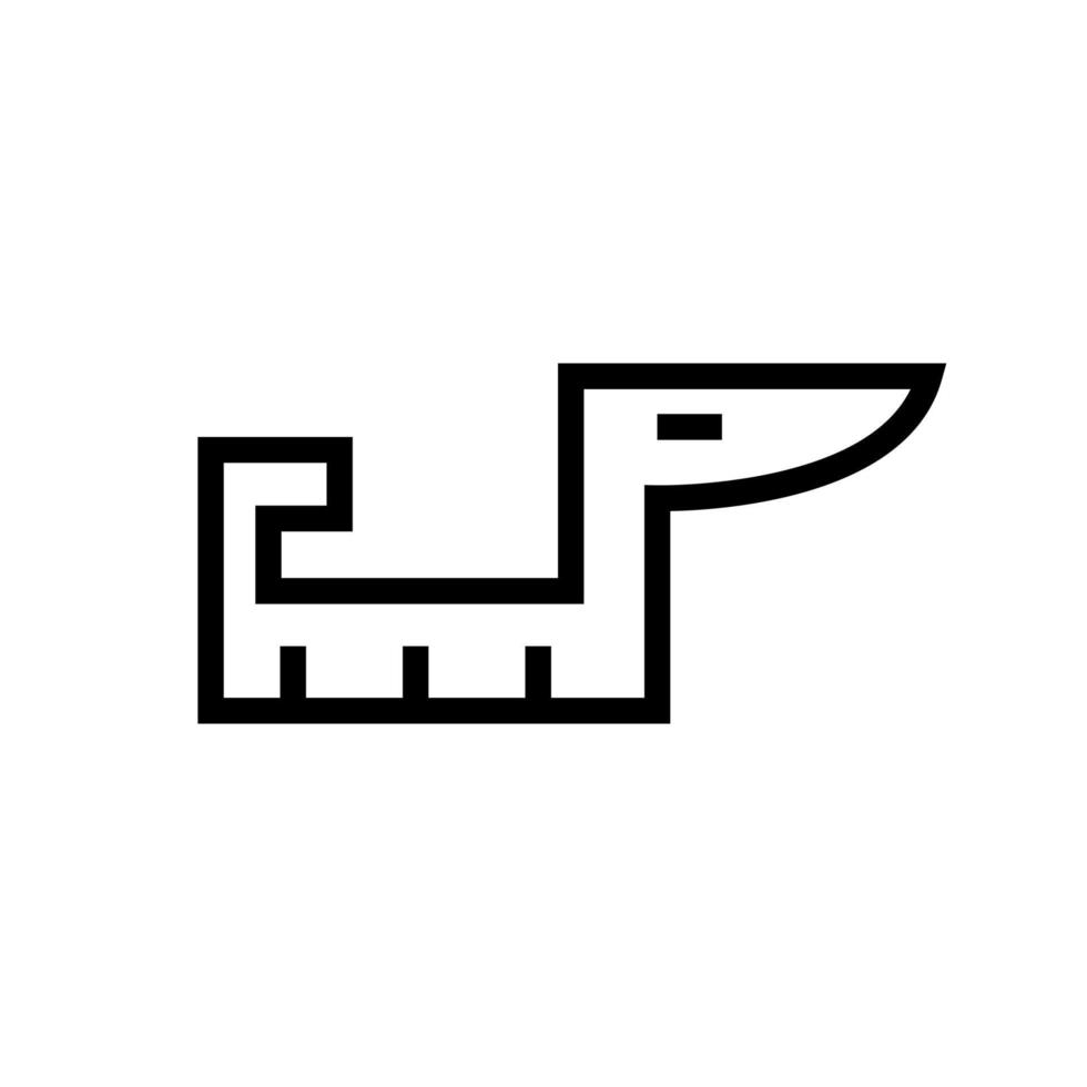 Germany badger -dog icon in line art style for print and design. Vector illustration.