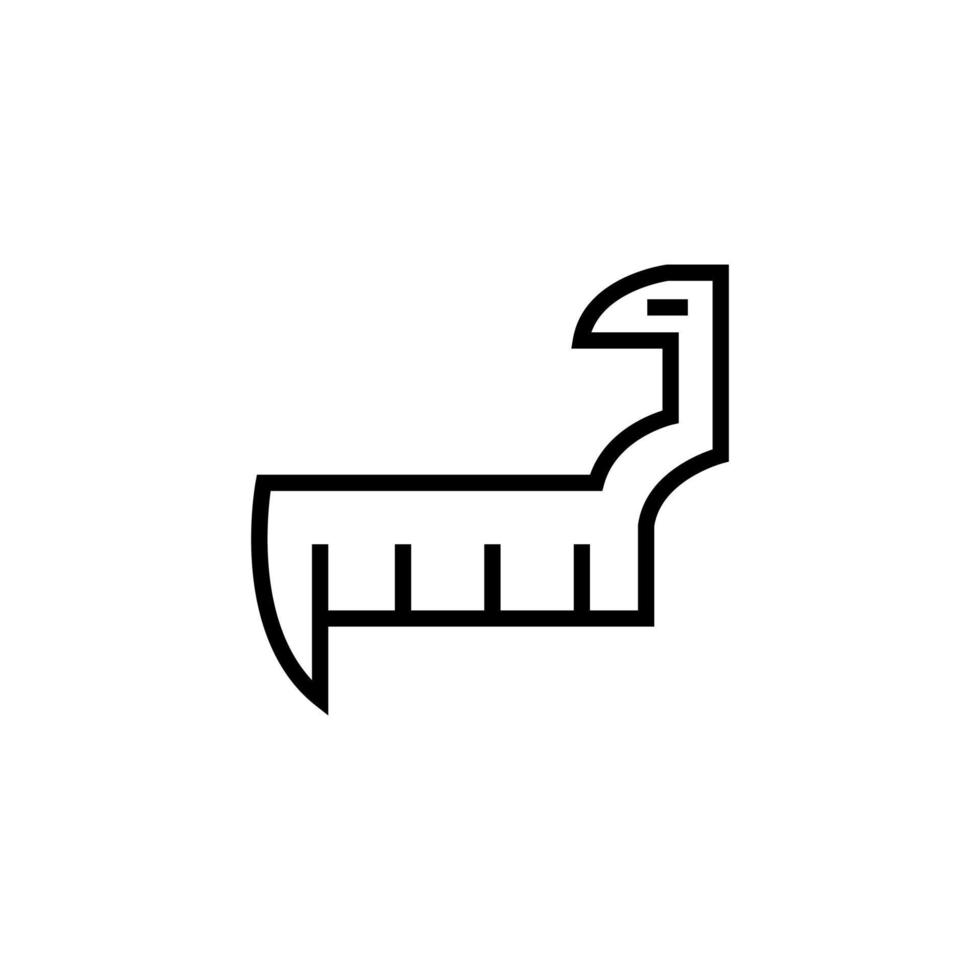 Lizard icon in line-art style for printing and design. Vector illustration.