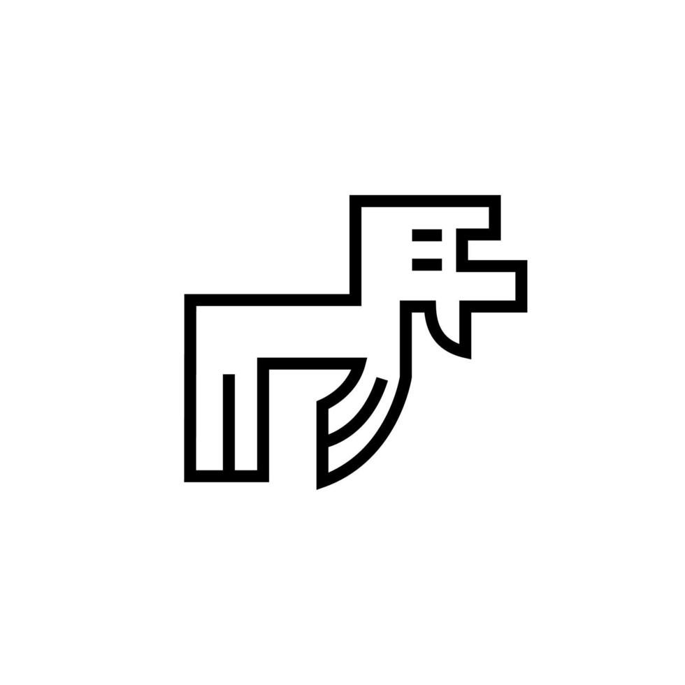 Nanny goat icon in line-art style for print and design. Vector illustration.