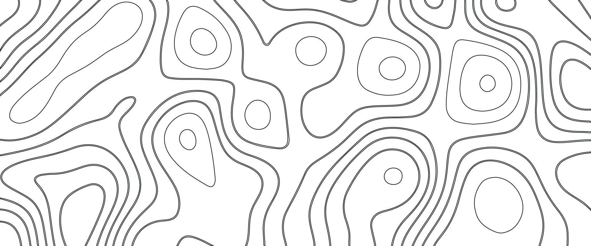 fondo abstracto de relieves curvos de papel de onda blanca, fondo de mapa de contornos topográficos abstractos. relieve montañoso geográfico. fondo de líneas abstractas. mapas de contorno. concepto de negocio. vector