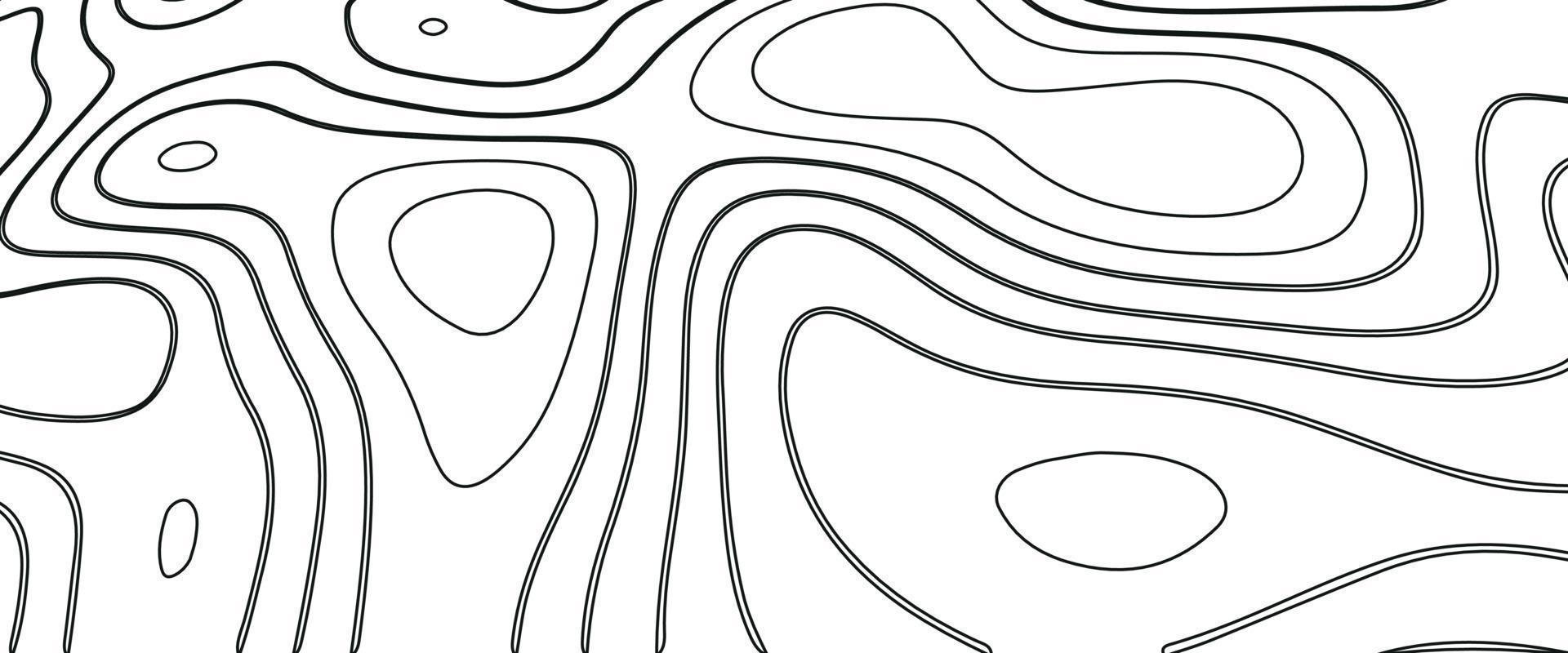 Abstract topographic map background. Imitation of a geographical map. Geographic map conceptual design. Elegant background for presentations. White topography on black background.Papercut style design vector